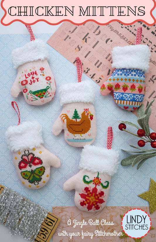 Chicken Mittens with Lindy Stitches