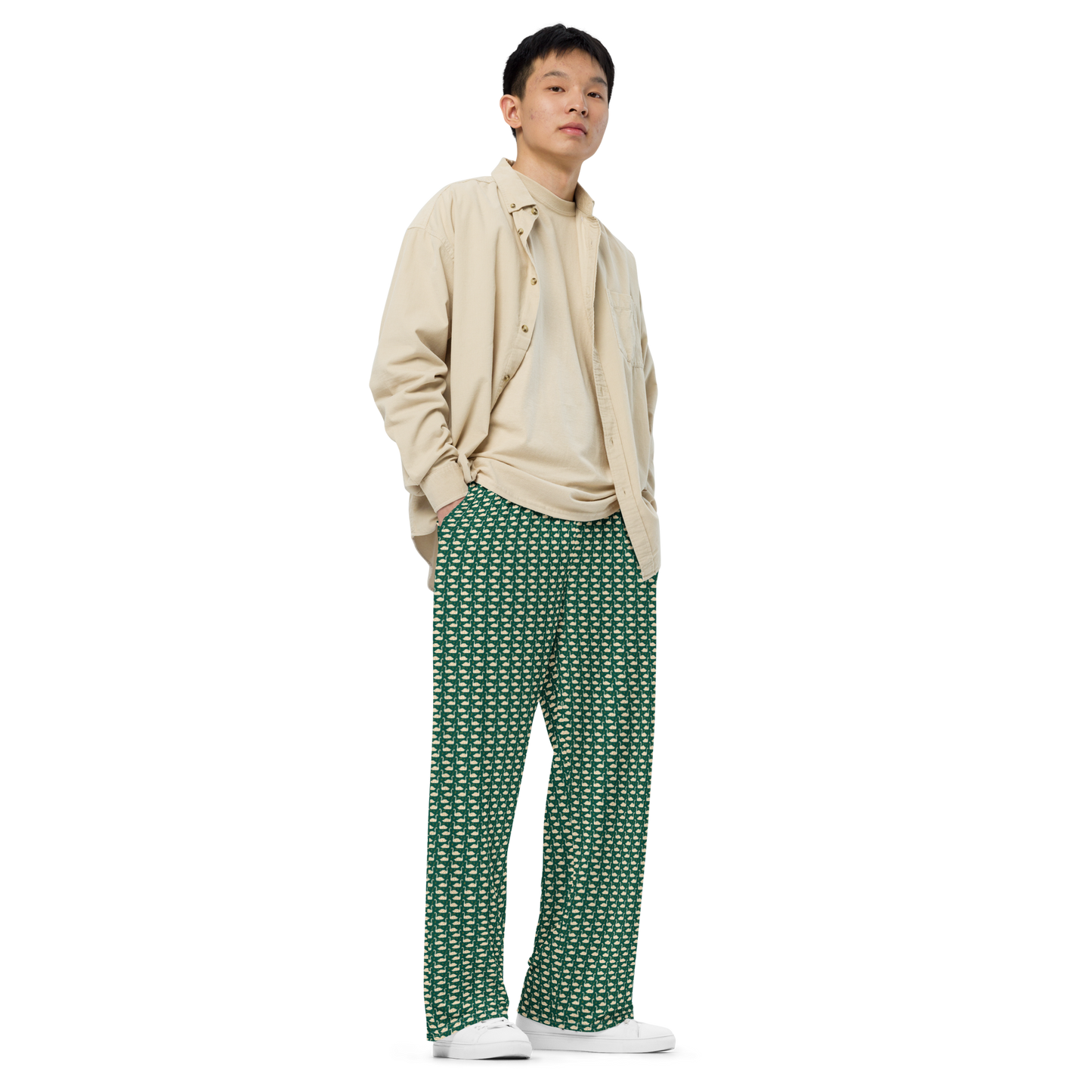 Starlit Swan Unisex Wide-Leg Knit Pants
