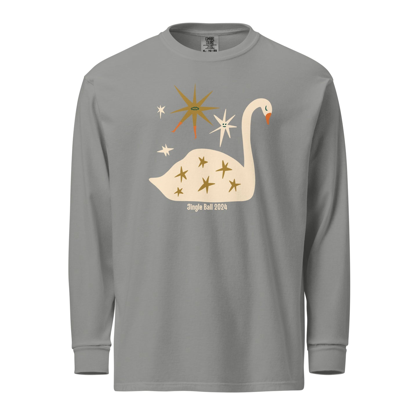Starlit Swan Garment-dyed Heavyweight Long-Sleeve T-Shirt by Comfort Colors