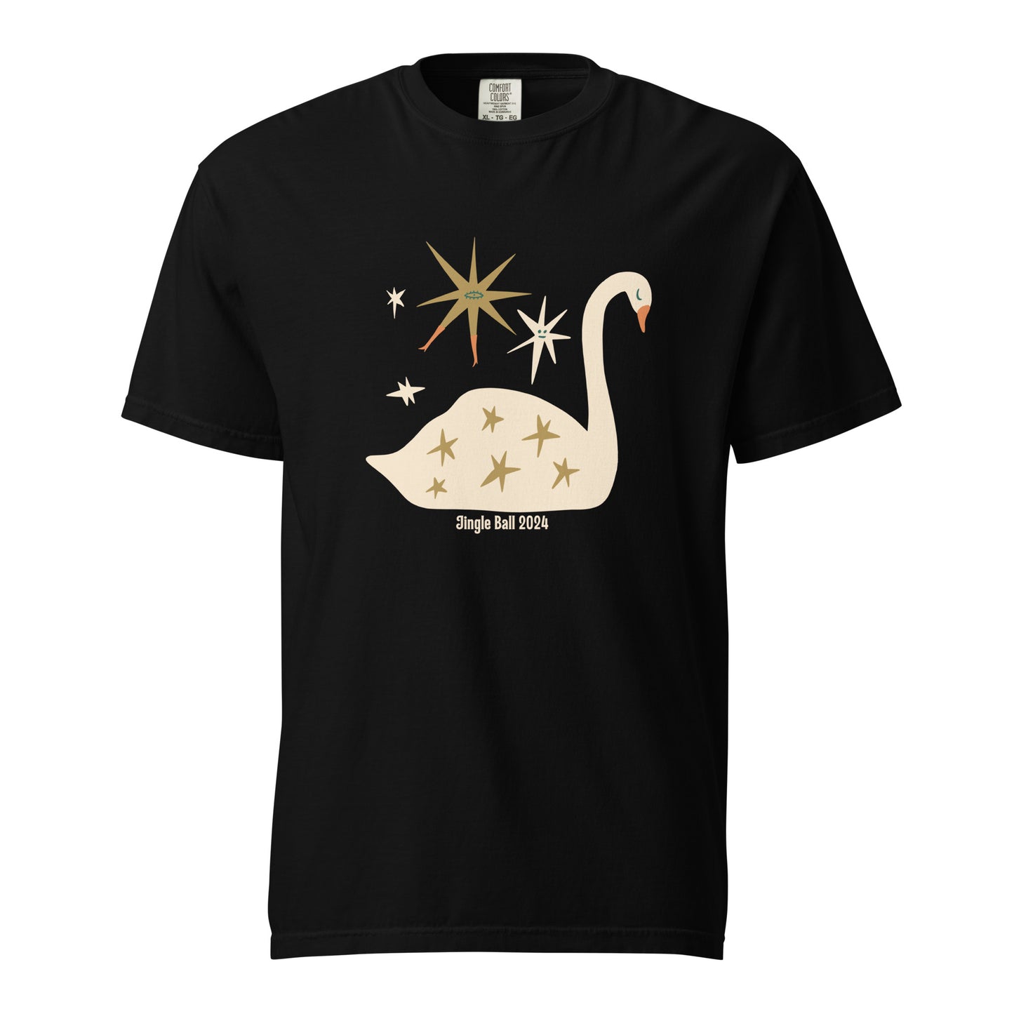 Starlit Swan Unisex Garment-dyed Heavyweight T-Shirt by Comfort Colors