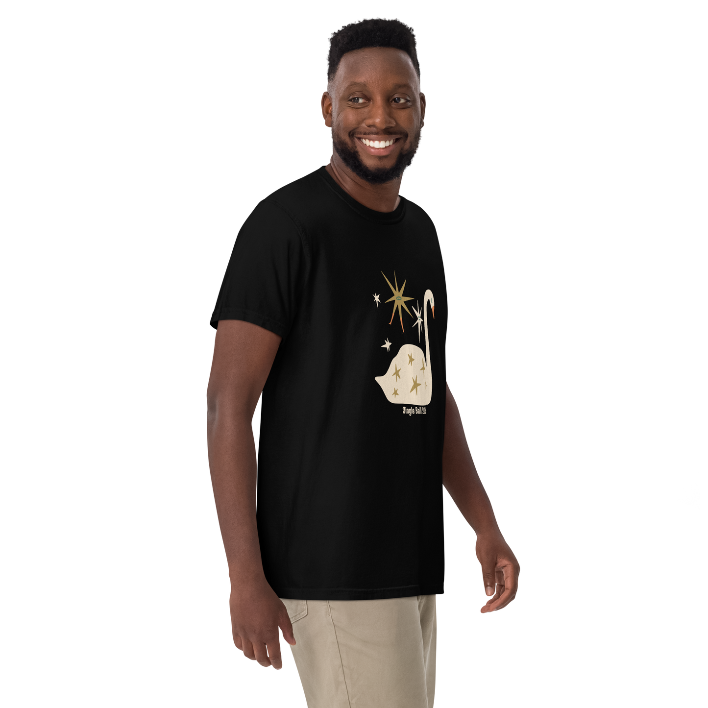 Starlit Swan Unisex Garment-dyed Heavyweight T-Shirt by Comfort Colors