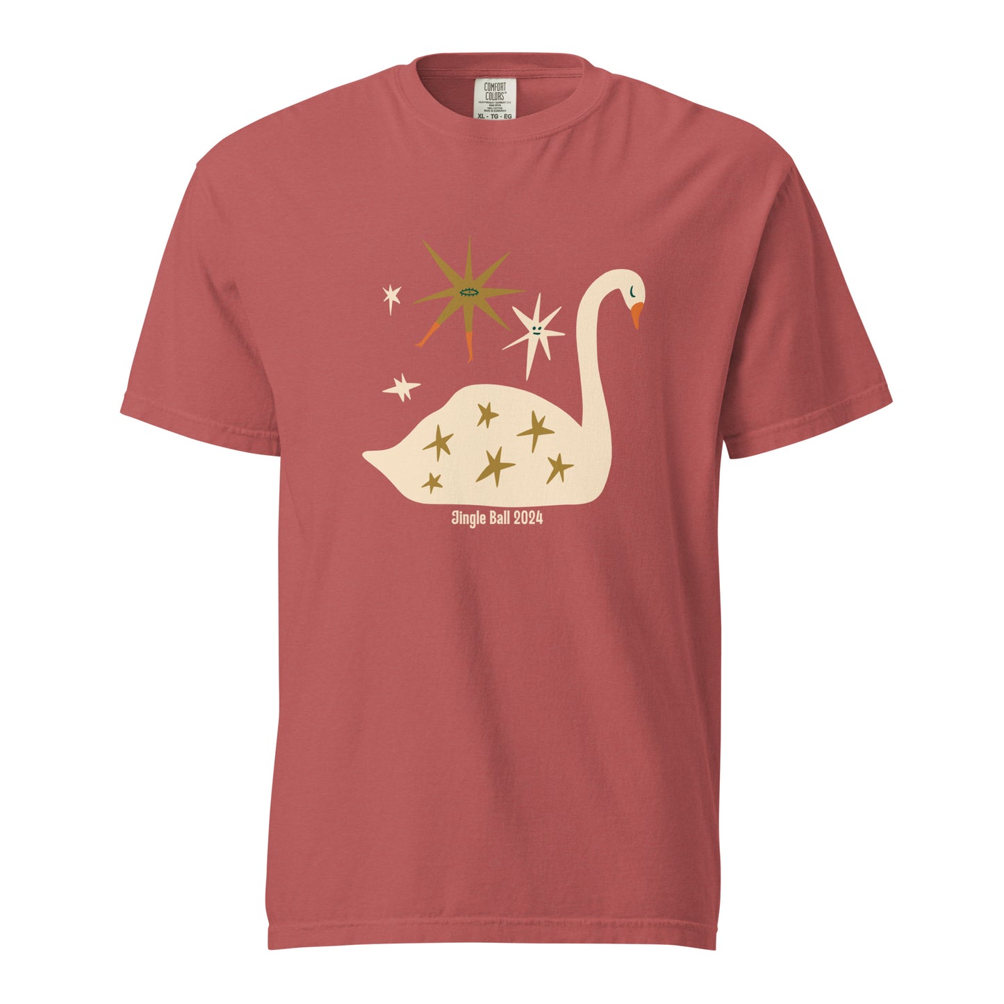 Starlit Swan Unisex Garment-dyed Heavyweight T-Shirt by Comfort Colors