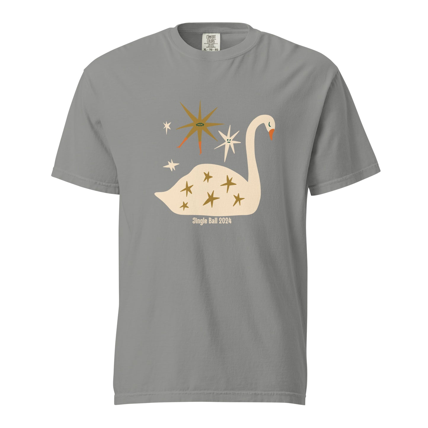 Starlit Swan Unisex Garment-dyed Heavyweight T-Shirt by Comfort Colors