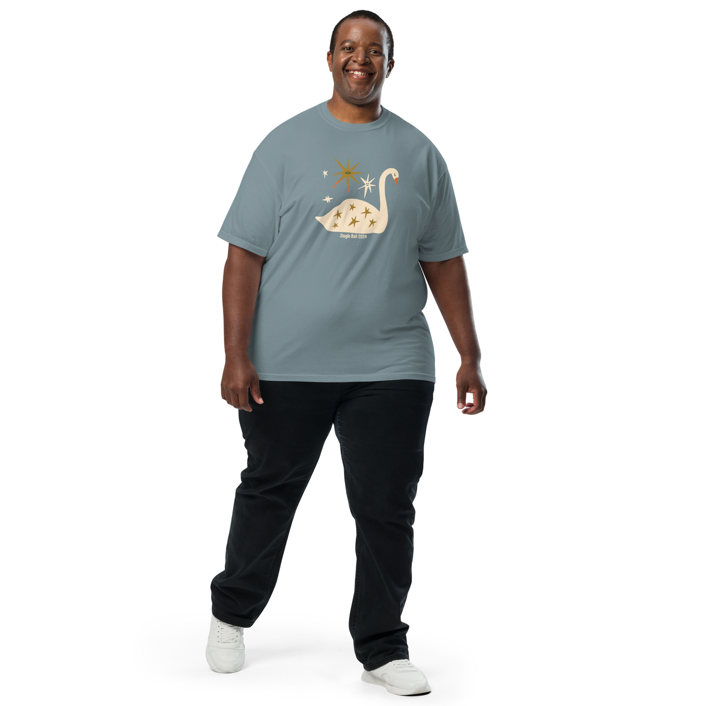Starlit Swan Unisex Garment-dyed Heavyweight T-Shirt by Comfort Colors