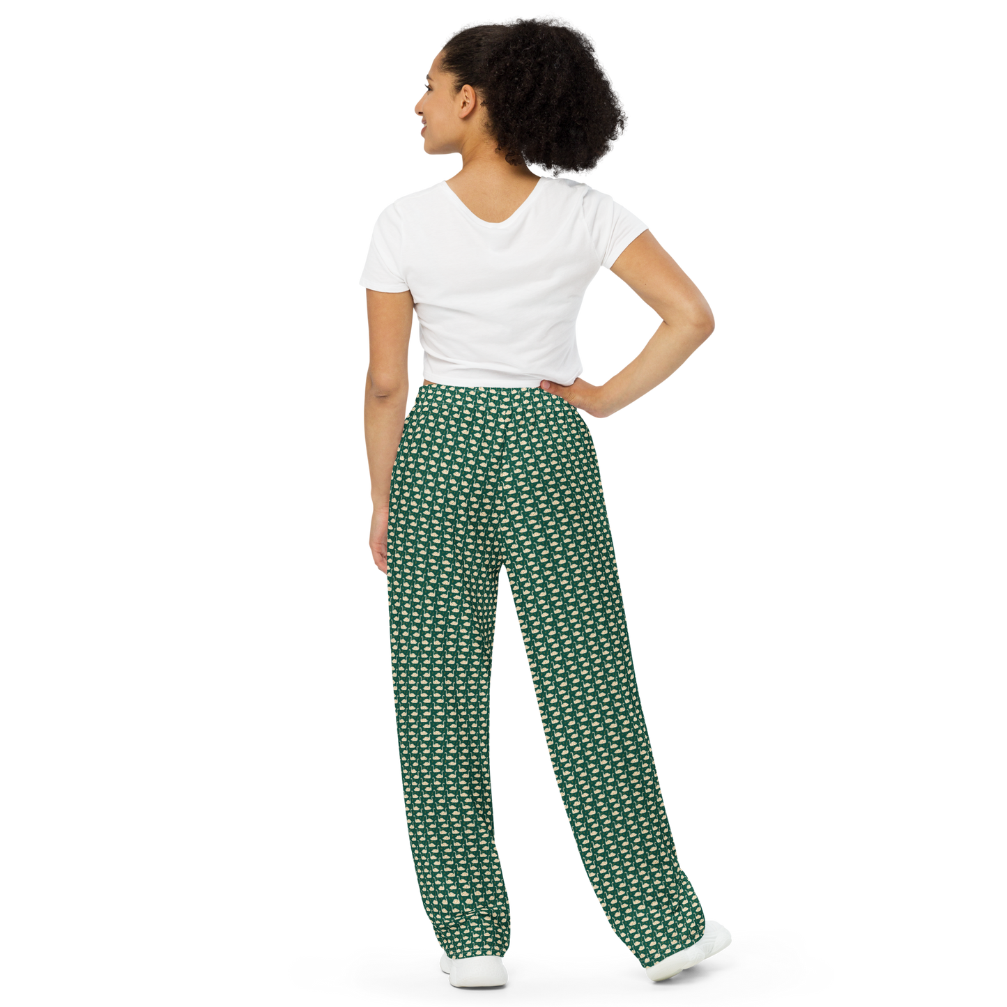 Starlit Swan Unisex Wide-Leg Knit Pants