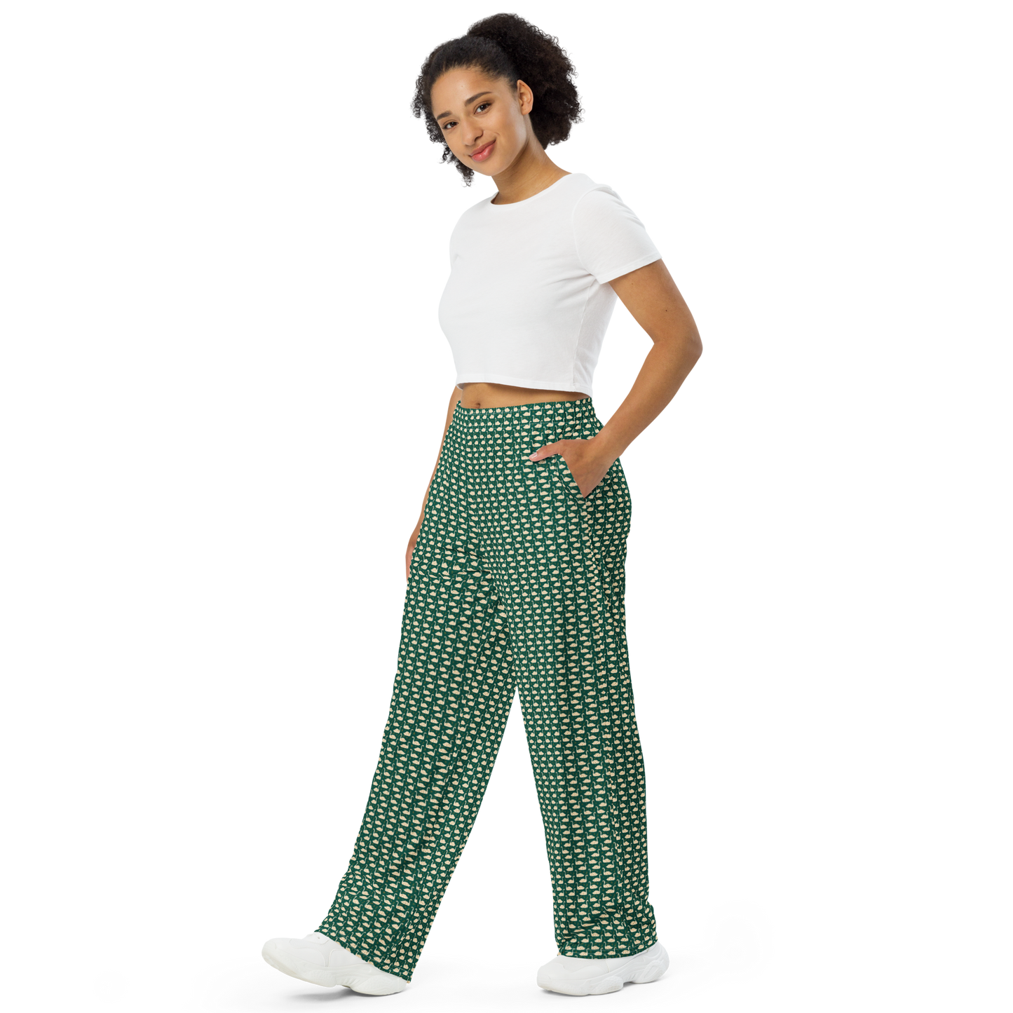 Starlit Swan Unisex Wide-Leg Knit Pants