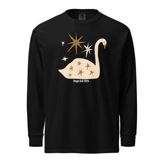 Starlit Swan Garment-dyed Heavyweight Long-Sleeve T-Shirt by Comfort Colors