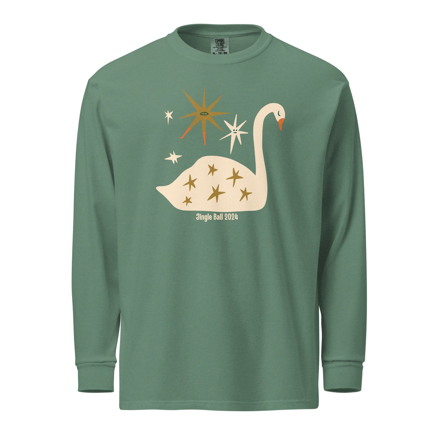 Starlit Swan Garment-dyed Heavyweight Long-Sleeve T-Shirt by Comfort Colors