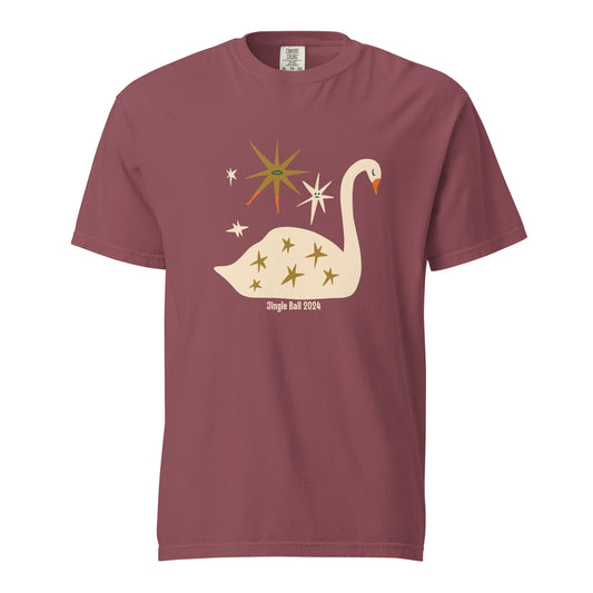 Starlit Swan Unisex Garment-dyed Heavyweight T-Shirt by Comfort Colors