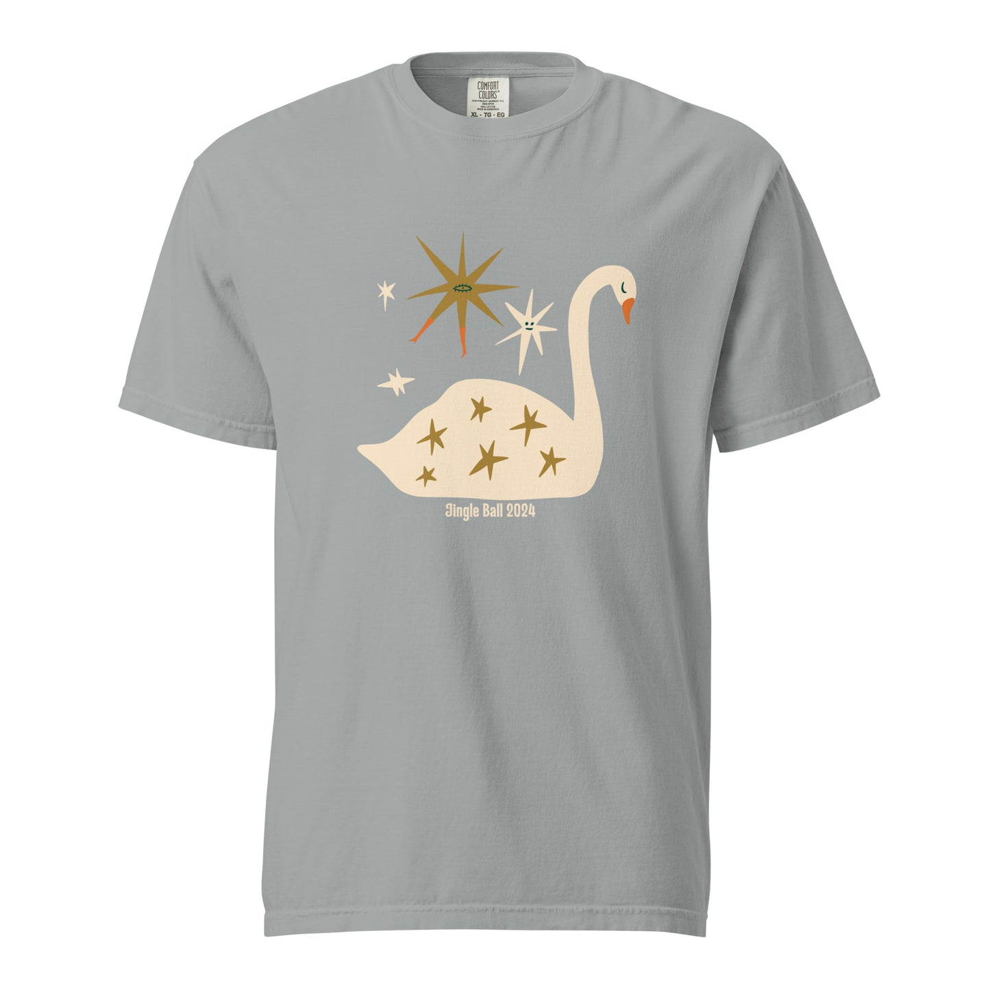 Starlit Swan Unisex Garment-dyed Heavyweight T-Shirt by Comfort Colors