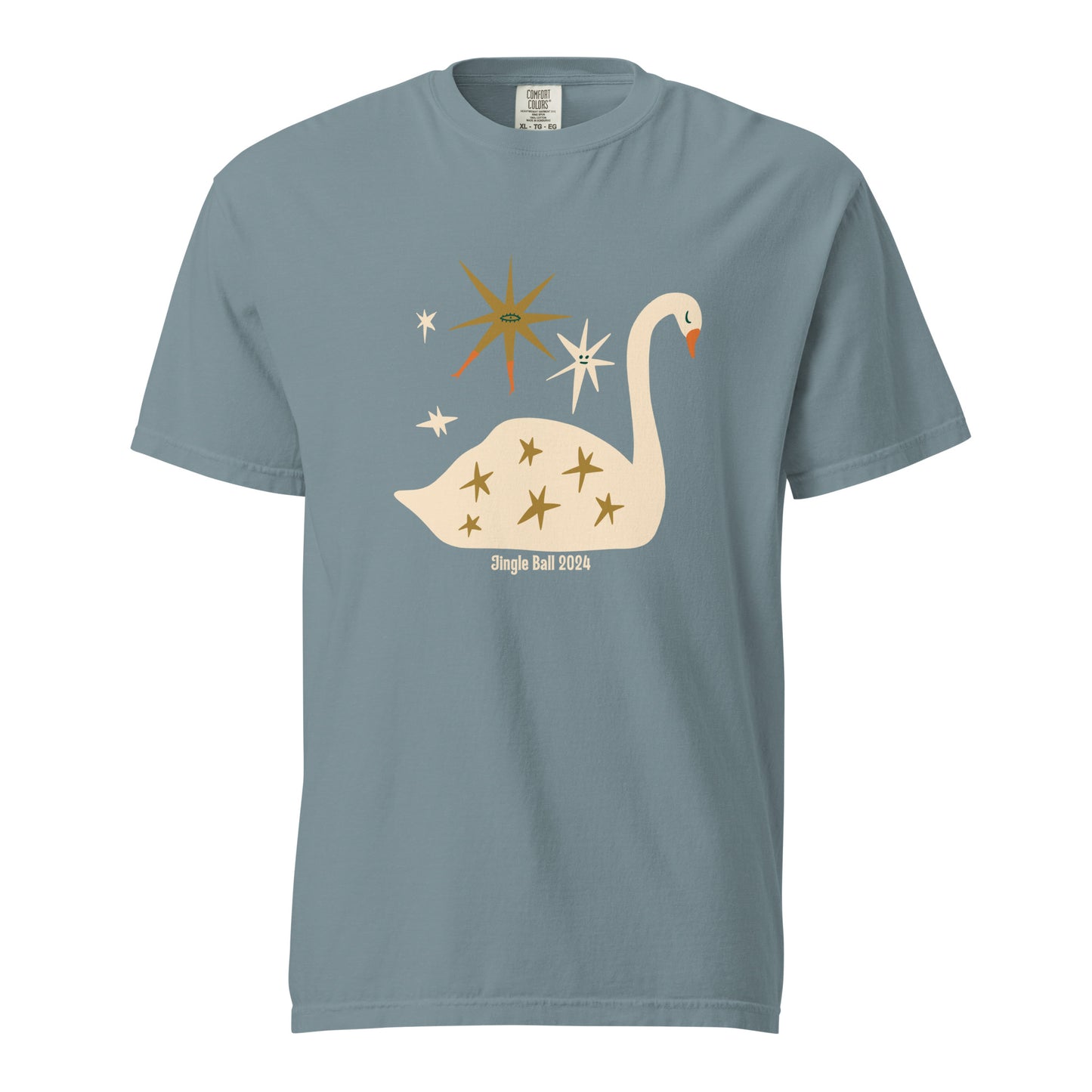 Starlit Swan Unisex Garment-dyed Heavyweight T-Shirt by Comfort Colors