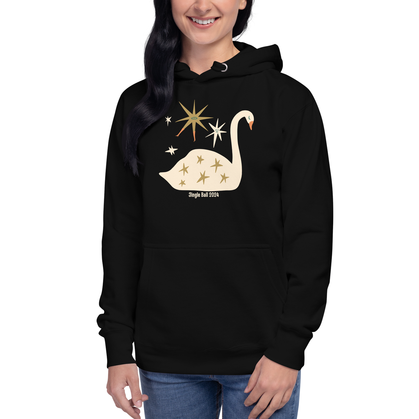 Starlit Swan Unisex Premium Hoodie