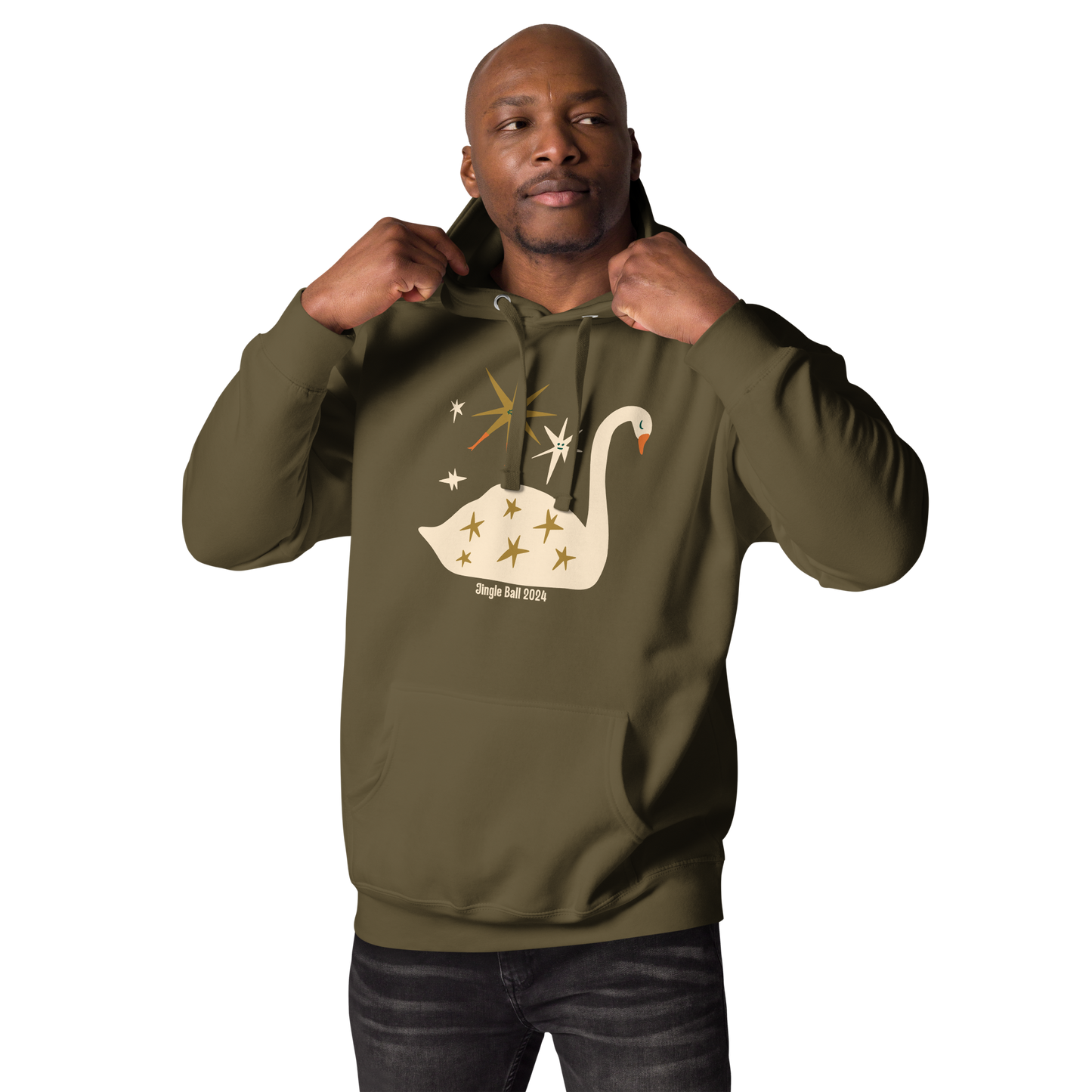 Starlit Swan Unisex Premium Hoodie